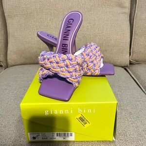 Gianni Bini Purple and Pink Braided Heels